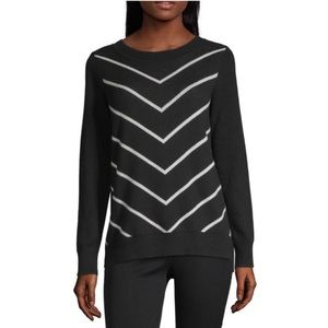 NWT Liz Claiborne L/S Chevron Pullover Sweater